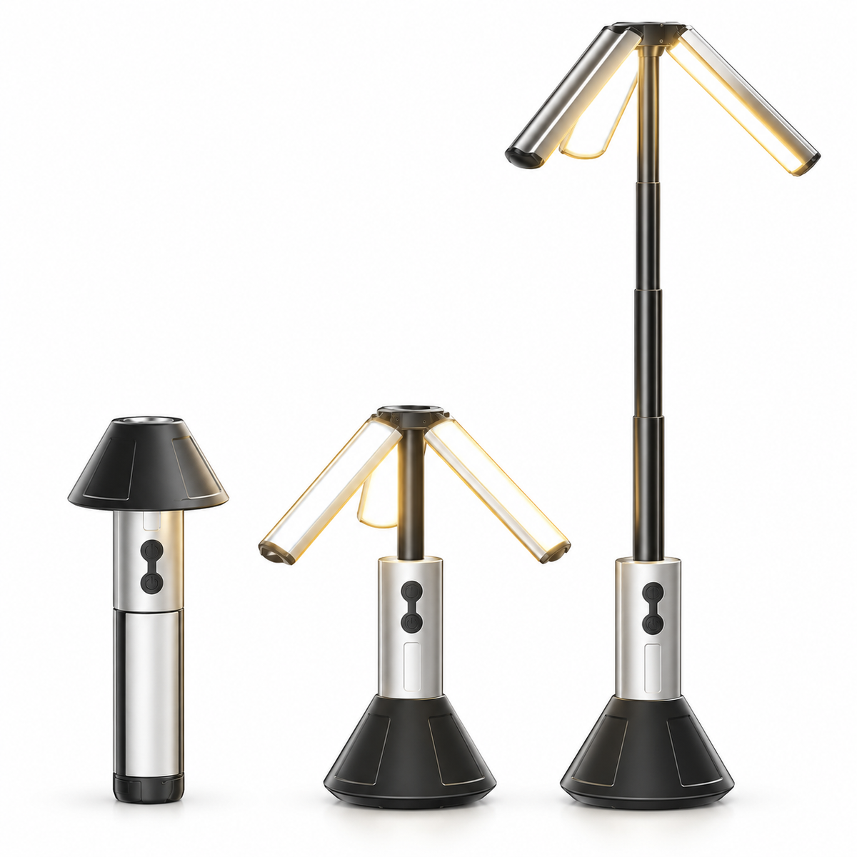 Rechargeable Telescopic LED Camping Light – Portable & Foldable
