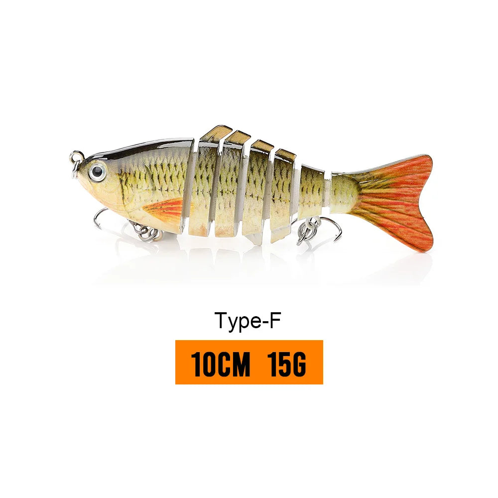 Realistic 8-Segment Jointed Fishing Lure – Sinking Crankbait Swimbait