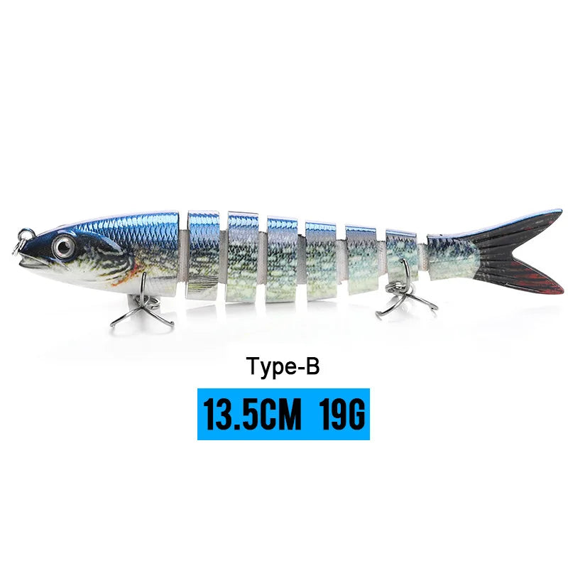 Realistic 8-Segment Jointed Fishing Lure – Sinking Crankbait Swimbait