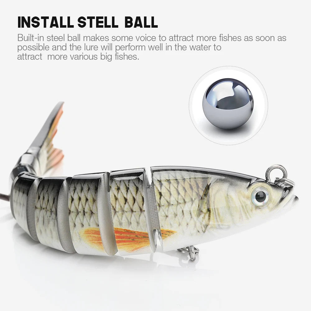 Realistic 8-Segment Jointed Fishing Lure – Sinking Crankbait Swimbait