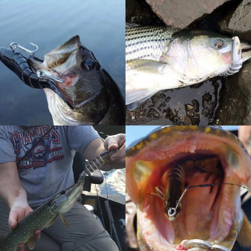 Realistic 8-Segment Jointed Fishing Lure – Sinking Crankbait Swimbait