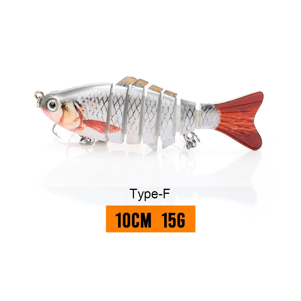 Realistic 8-Segment Jointed Fishing Lure – Sinking Crankbait Swimbait
