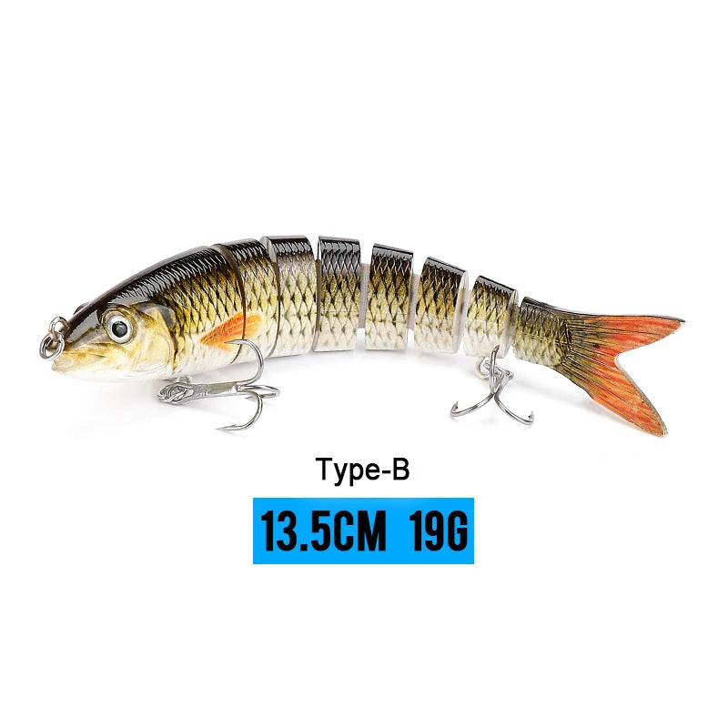 Realistic 8-Segment Jointed Fishing Lure – Sinking Crankbait Swimbait