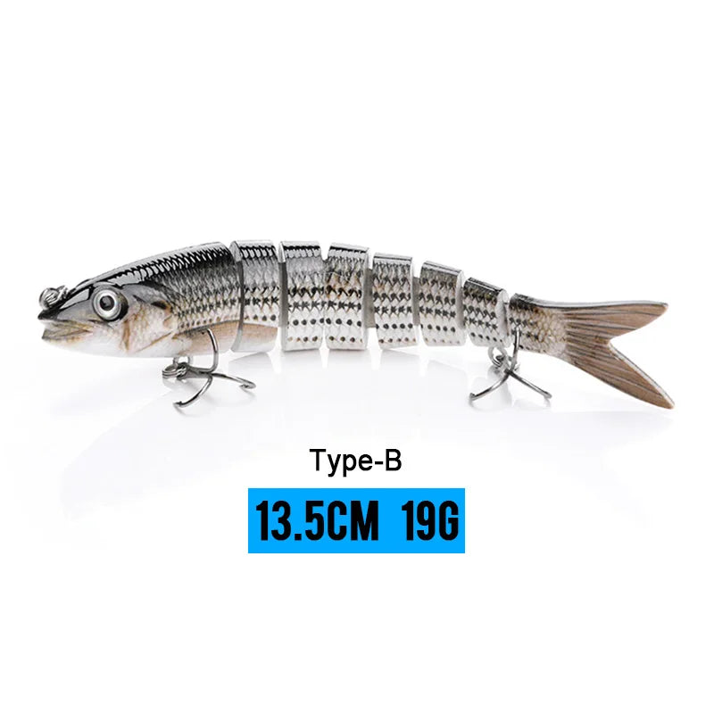Realistic 8-Segment Jointed Fishing Lure – Sinking Crankbait Swimbait