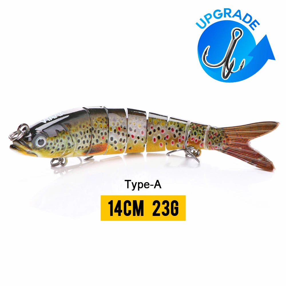 Realistic 8-Segment Jointed Fishing Lure – Sinking Crankbait Swimbait