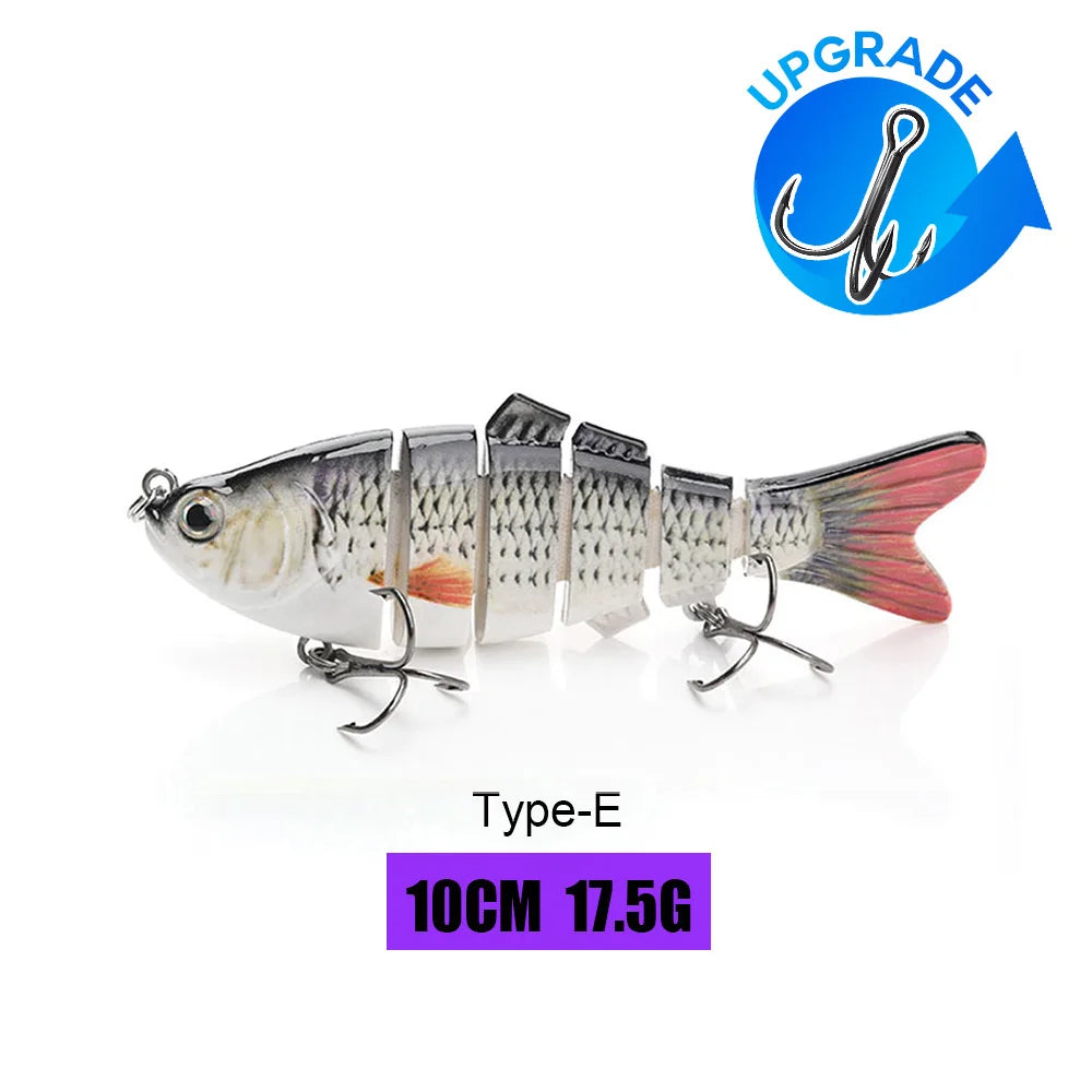 Realistic 8-Segment Jointed Fishing Lure – Sinking Crankbait Swimbait
