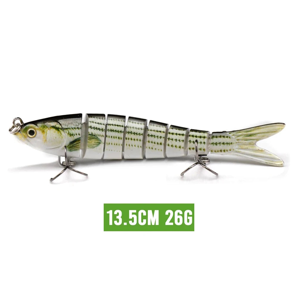 Realistic 8-Segment Jointed Fishing Lure – Sinking Crankbait Swimbait