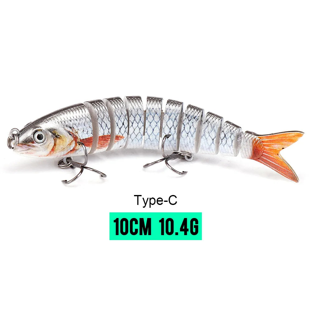 Realistic 8-Segment Jointed Fishing Lure – Sinking Crankbait Swimbait