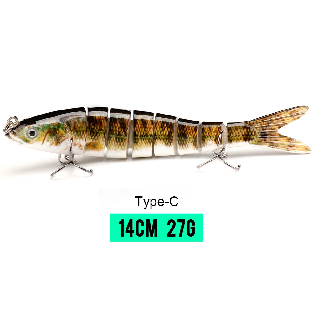 Realistic 8-Segment Jointed Fishing Lure – Sinking Crankbait Swimbait