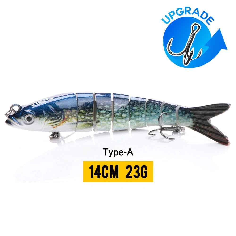 Realistic 8-Segment Jointed Fishing Lure – Sinking Crankbait Swimbait