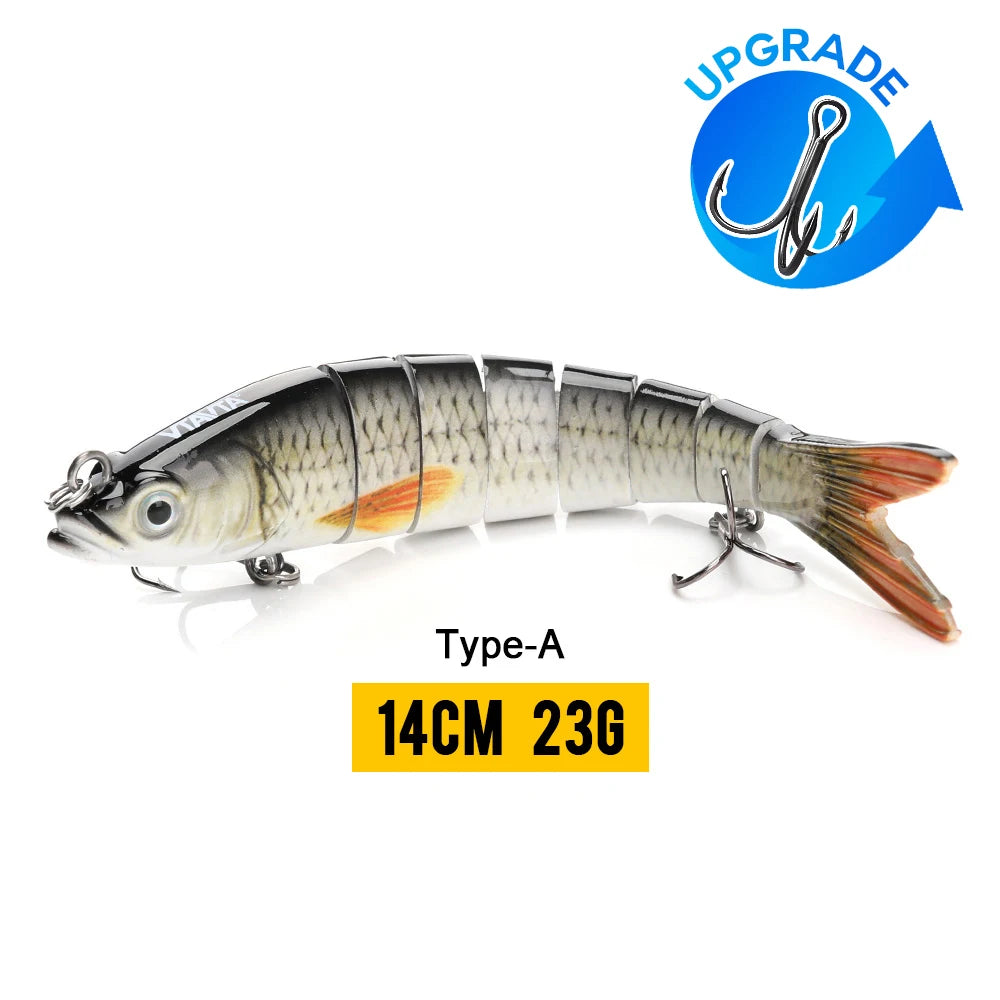 Realistic 8-Segment Jointed Fishing Lure – Sinking Crankbait Swimbait