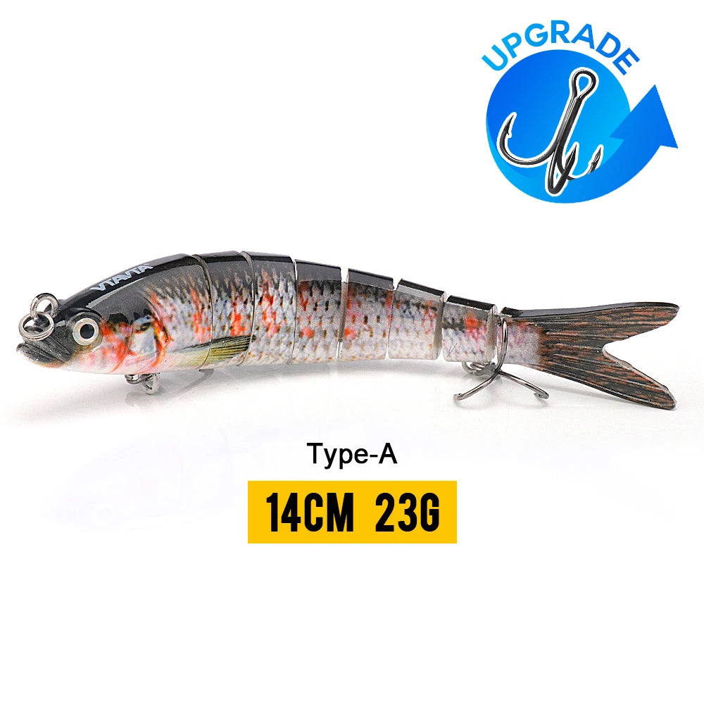 Realistic 8-Segment Jointed Fishing Lure – Sinking Crankbait Swimbait