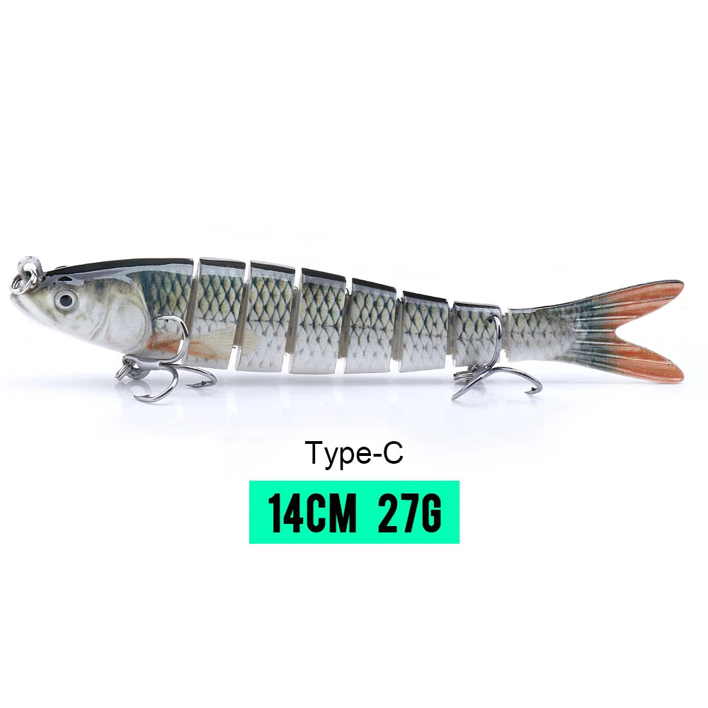 Realistic 8-Segment Jointed Fishing Lure – Sinking Crankbait Swimbait