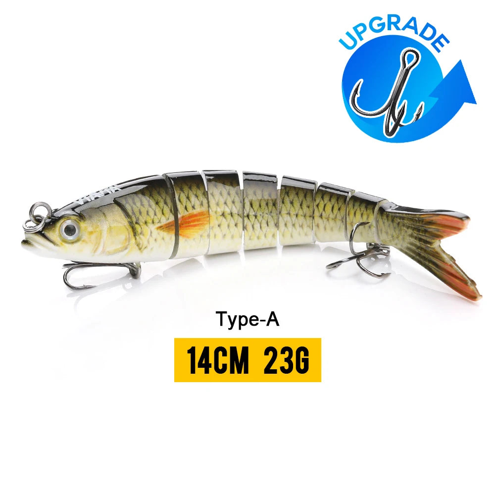 Realistic 8-Segment Jointed Fishing Lure – Sinking Crankbait Swimbait