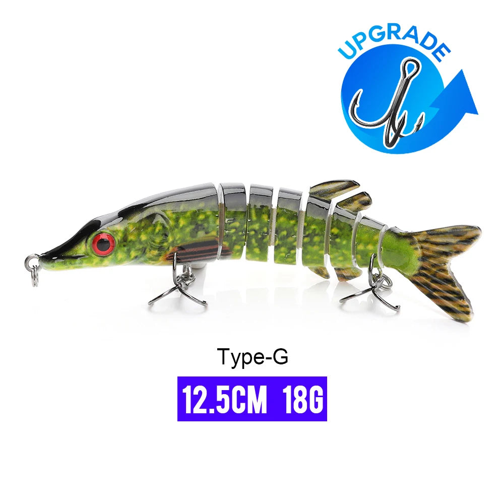 Realistic 8-Segment Jointed Fishing Lure – Sinking Crankbait Swimbait