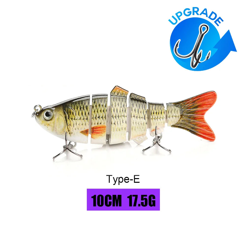 Realistic 8-Segment Jointed Fishing Lure – Sinking Crankbait Swimbait