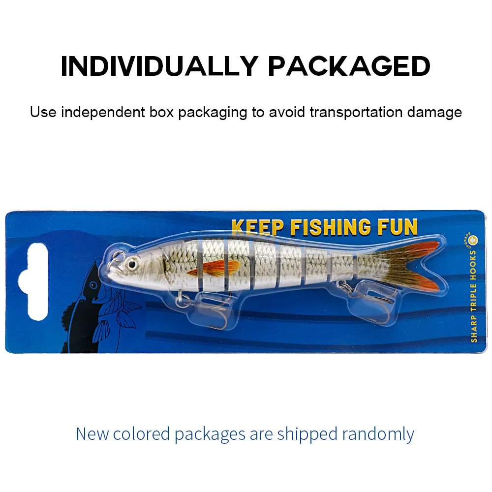 Realistic 8-Segment Jointed Fishing Lure – Sinking Crankbait Swimbait