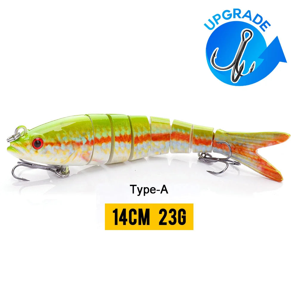 Realistic 8-Segment Jointed Fishing Lure – Sinking Crankbait Swimbait