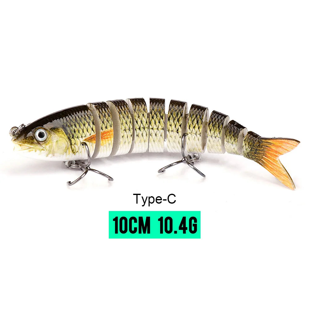 Realistic 8-Segment Jointed Fishing Lure – Sinking Crankbait Swimbait