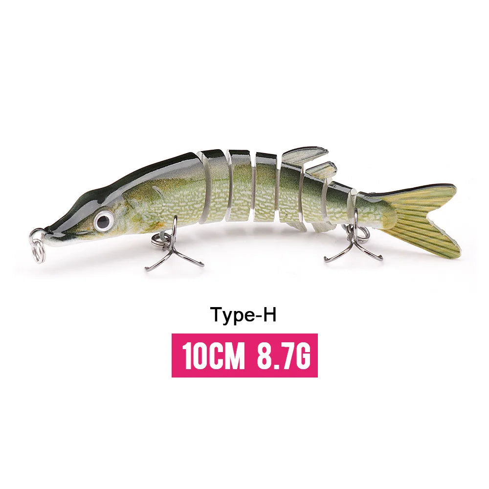 Realistic 8-Segment Jointed Fishing Lure – Sinking Crankbait Swimbait