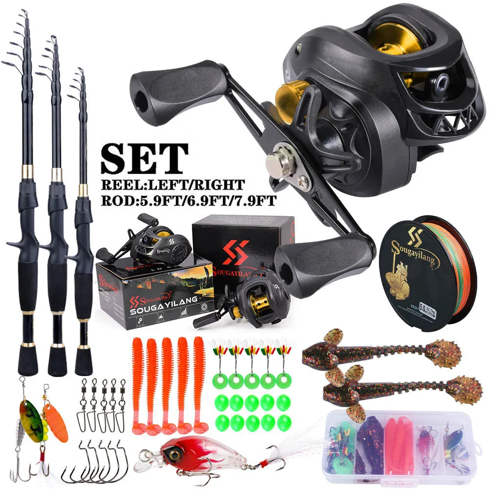 Portable Telescopic Fishing Rod & Reel Combo – 1.8–2.4m