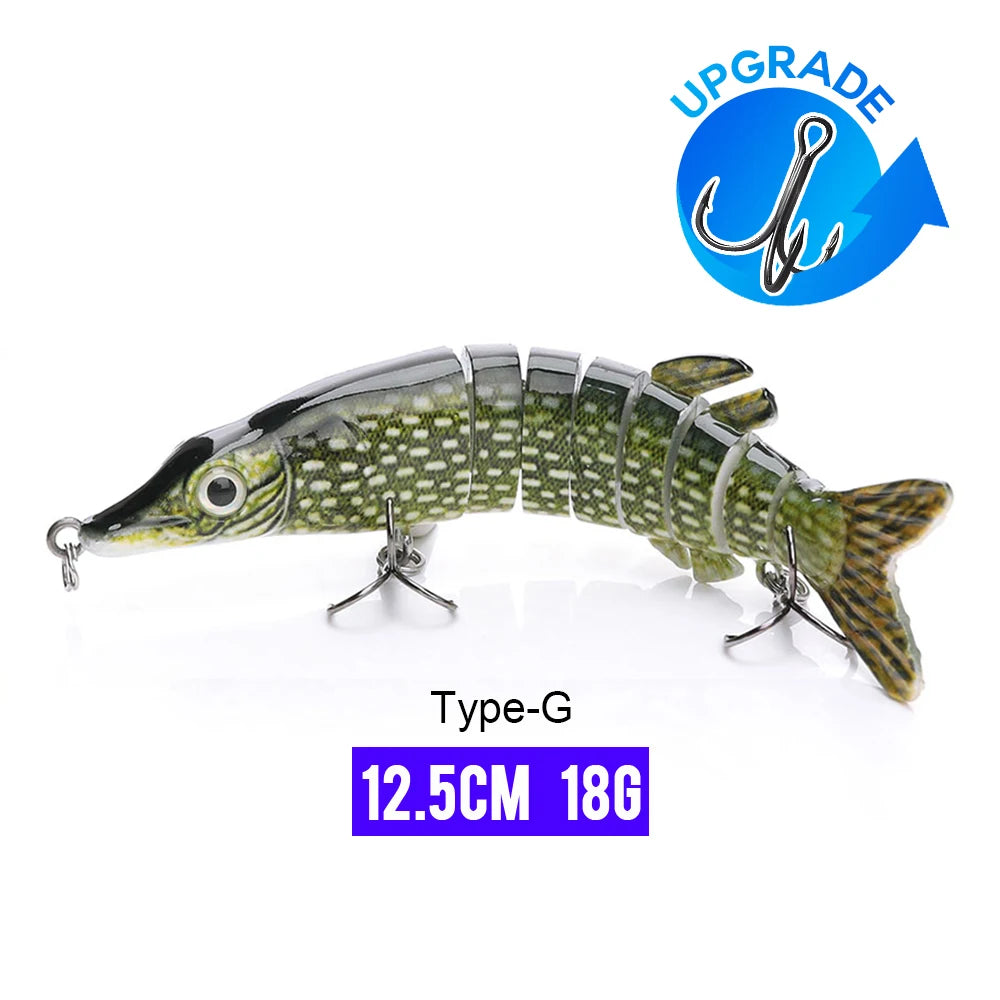 Realistic 8-Segment Jointed Fishing Lure – Sinking Crankbait Swimbait