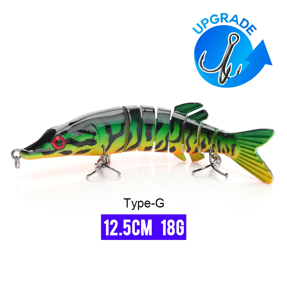Realistic 8-Segment Jointed Fishing Lure – Sinking Crankbait Swimbait