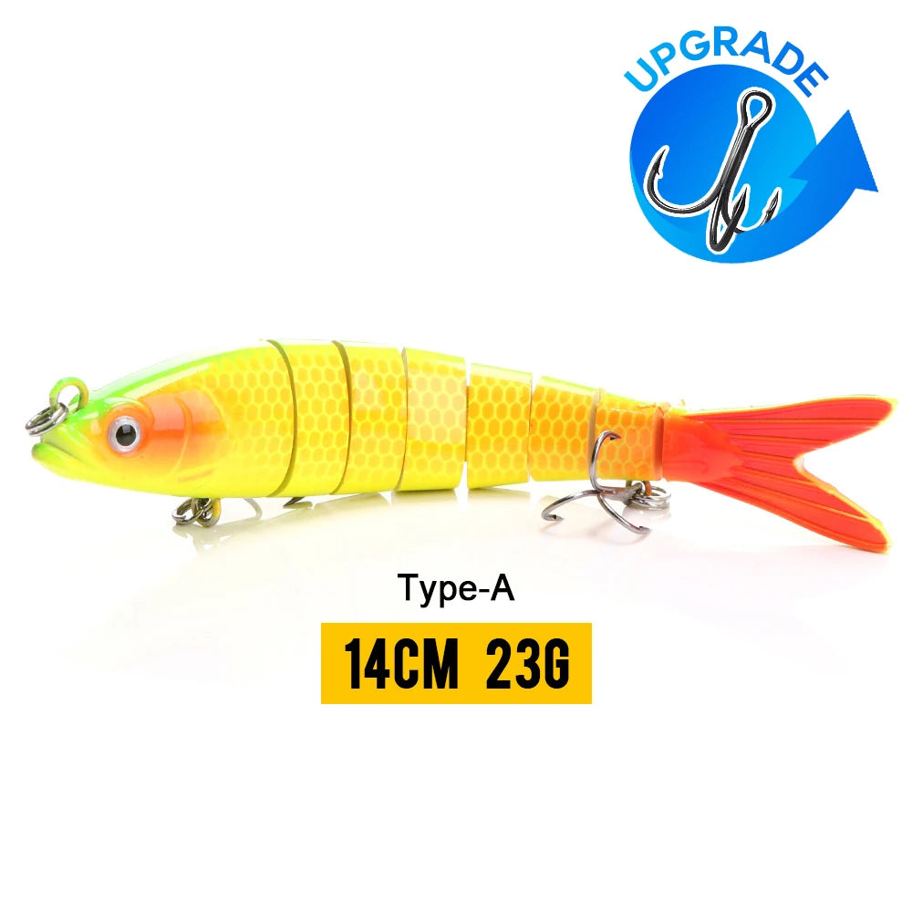 Realistic 8-Segment Jointed Fishing Lure – Sinking Crankbait Swimbait