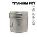 Ultralight Titanium Camping Pot 1100ml – Foldable & Portable