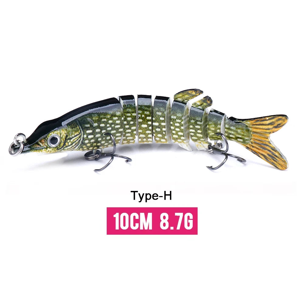 Realistic 8-Segment Jointed Fishing Lure – Sinking Crankbait Swimbait