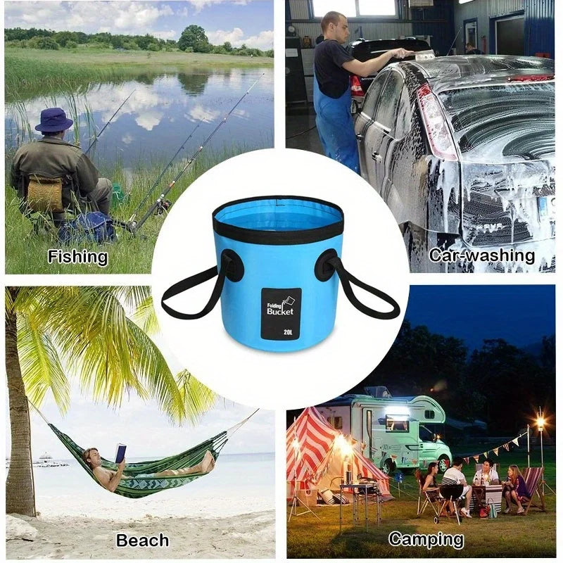 20L Collapsible Water Bucket – Portable & Foldable