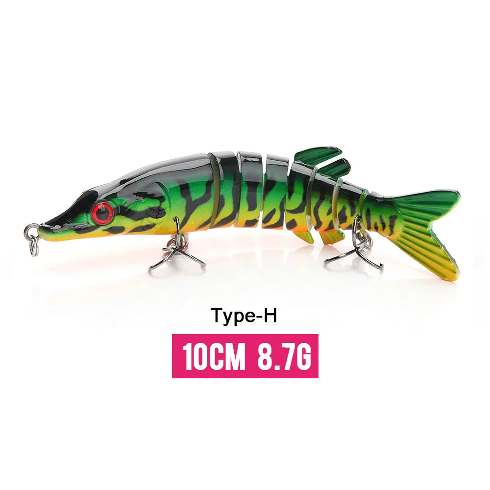 Realistic 8-Segment Jointed Fishing Lure – Sinking Crankbait Swimbait