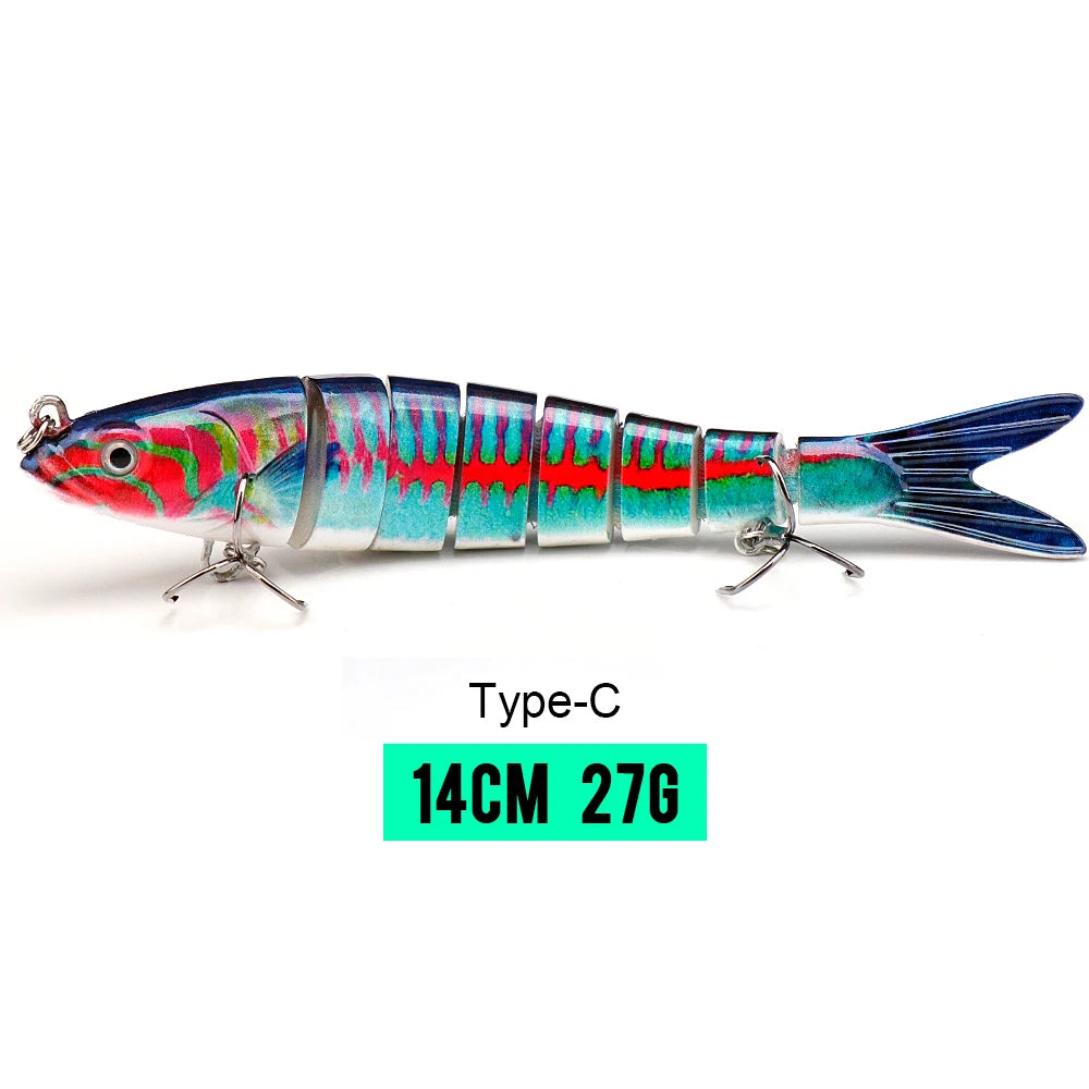 Realistic 8-Segment Jointed Fishing Lure – Sinking Crankbait Swimbait