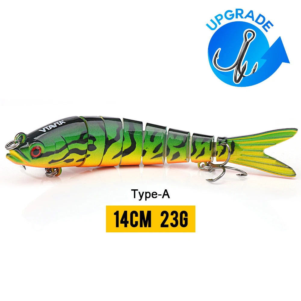 Realistic 8-Segment Jointed Fishing Lure – Sinking Crankbait Swimbait