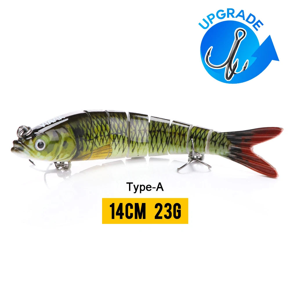 Realistic 8-Segment Jointed Fishing Lure – Sinking Crankbait Swimbait