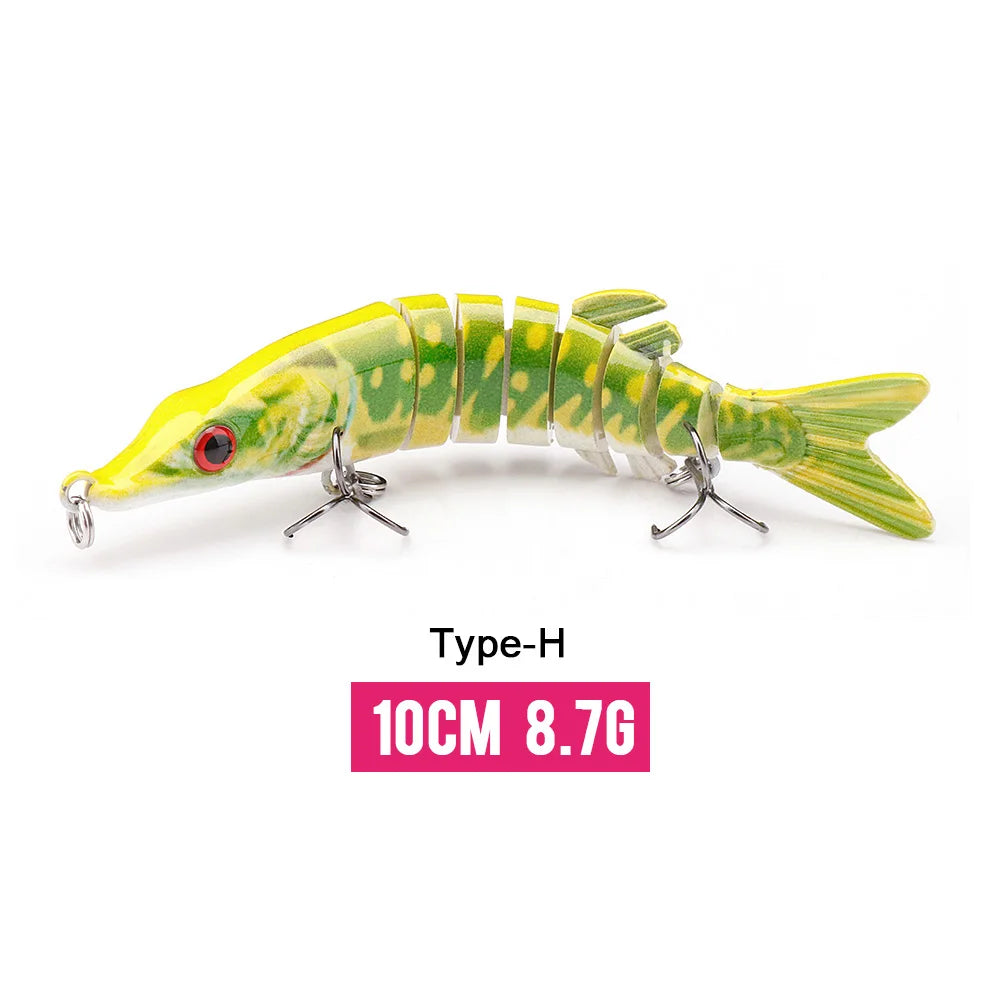 Realistic 8-Segment Jointed Fishing Lure – Sinking Crankbait Swimbait