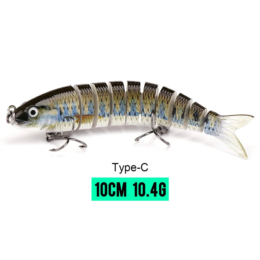 Realistic 8-Segment Jointed Fishing Lure – Sinking Crankbait Swimbait