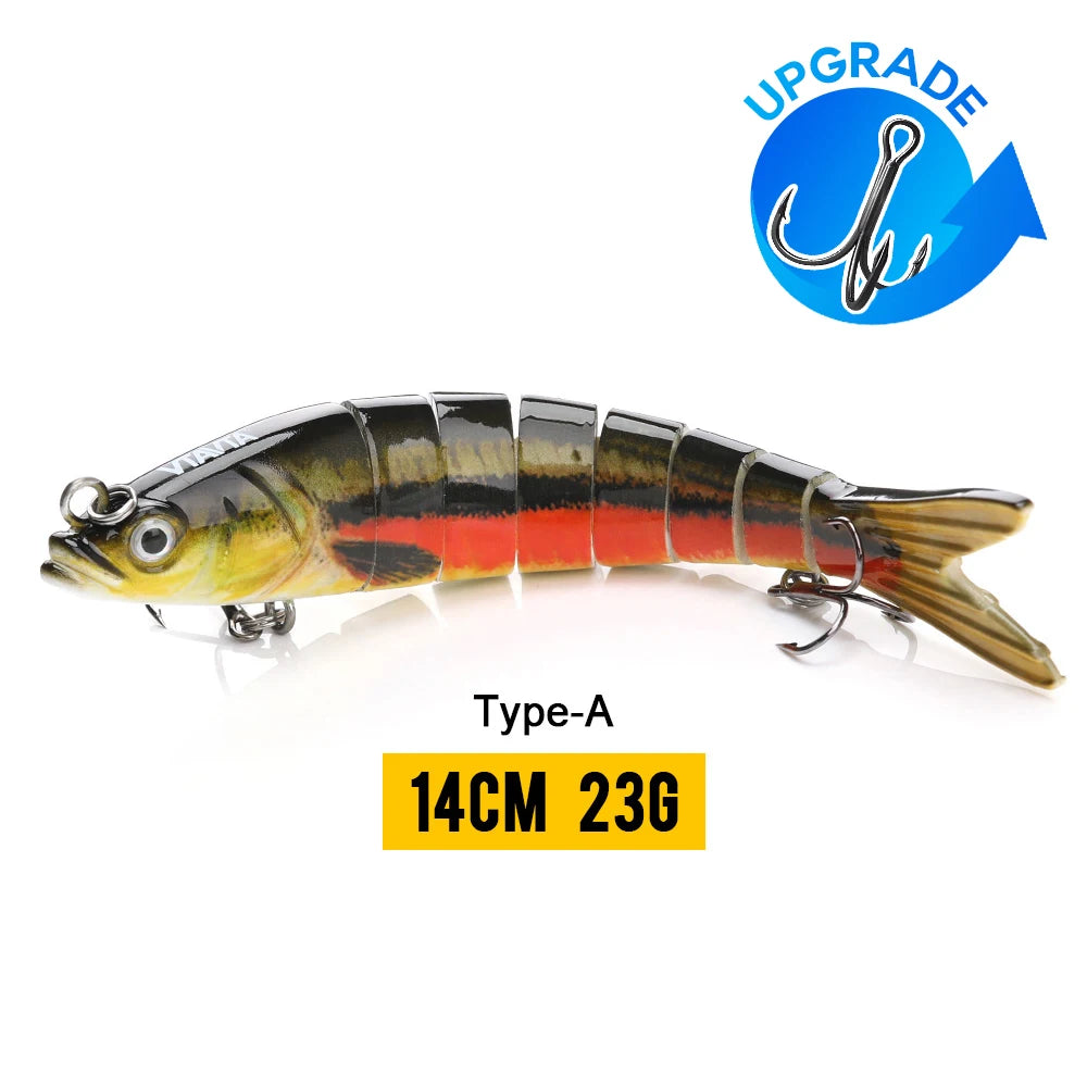 Realistic 8-Segment Jointed Fishing Lure – Sinking Crankbait Swimbait
