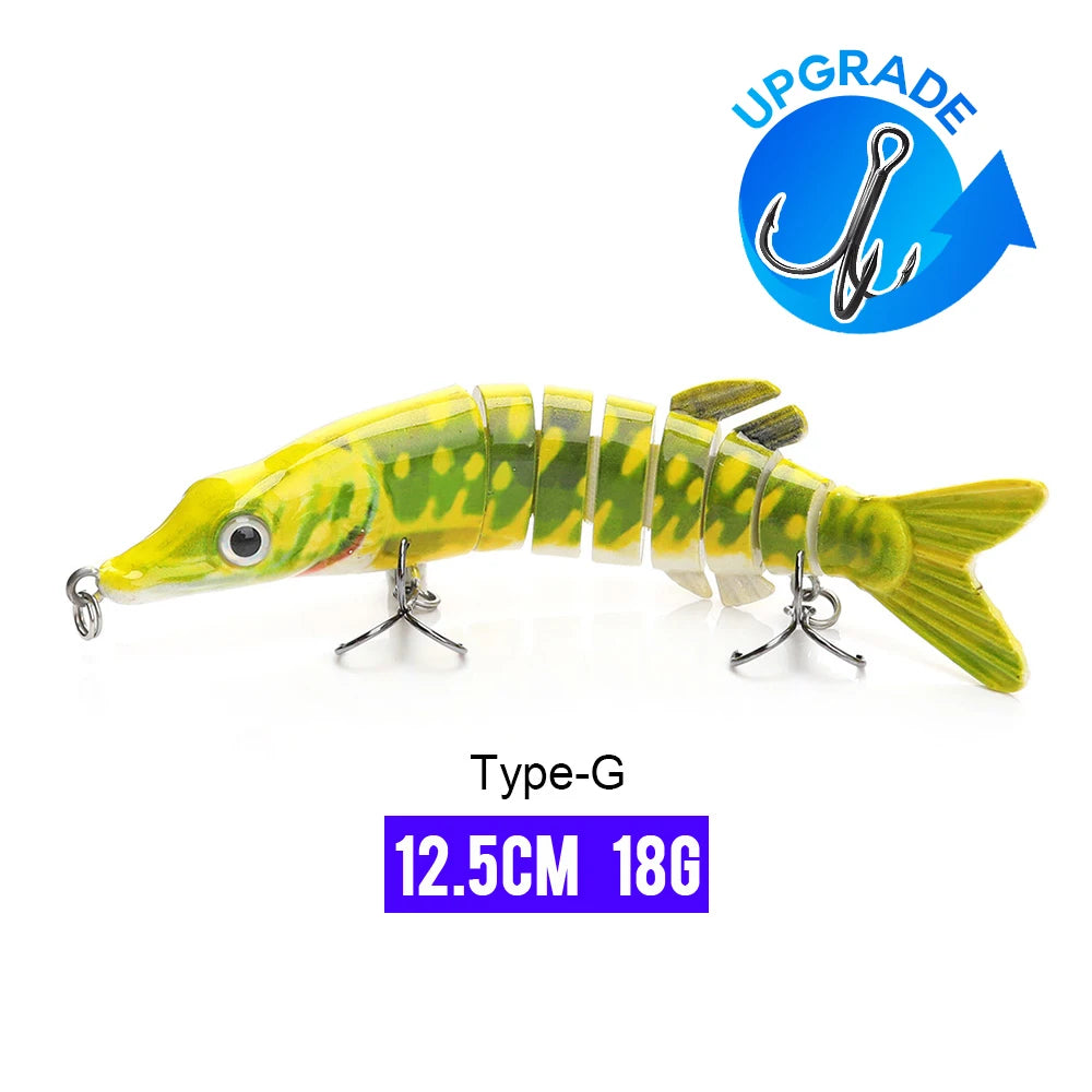 Realistic 8-Segment Jointed Fishing Lure – Sinking Crankbait Swimbait