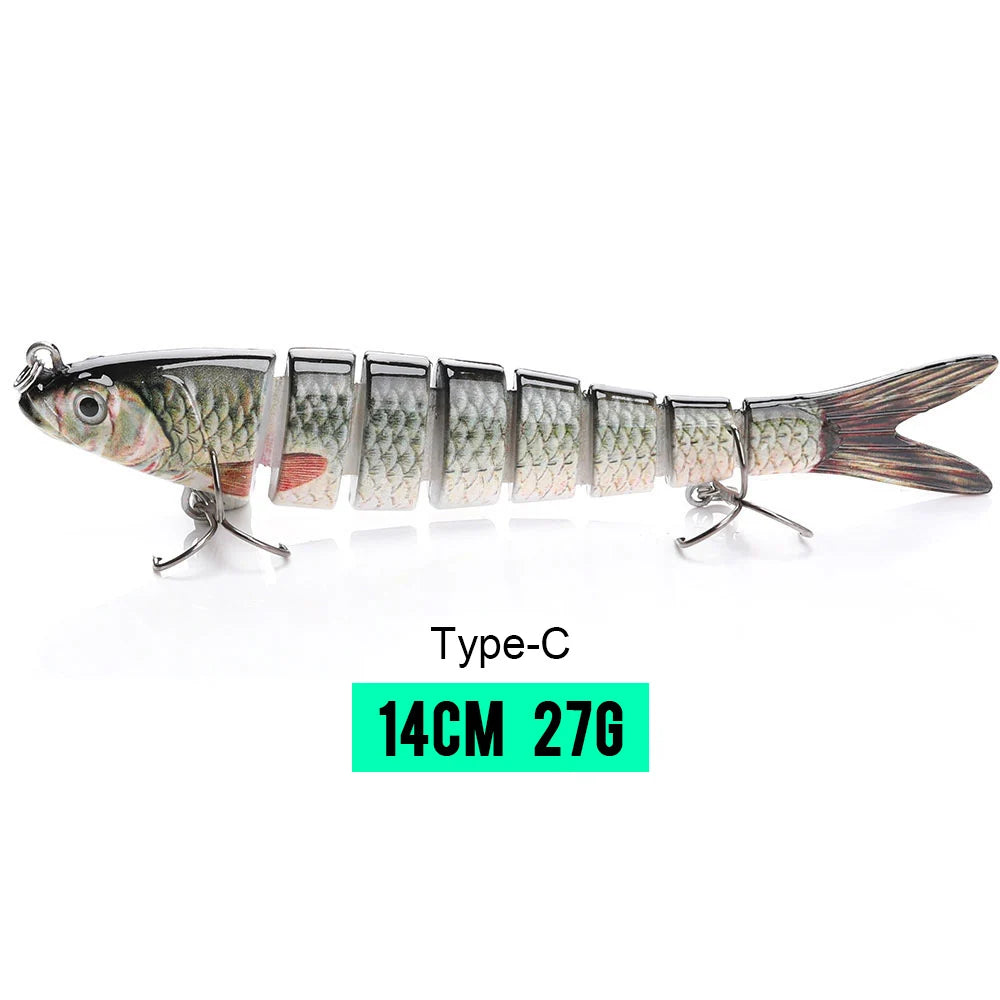 Realistic 8-Segment Jointed Fishing Lure – Sinking Crankbait Swimbait