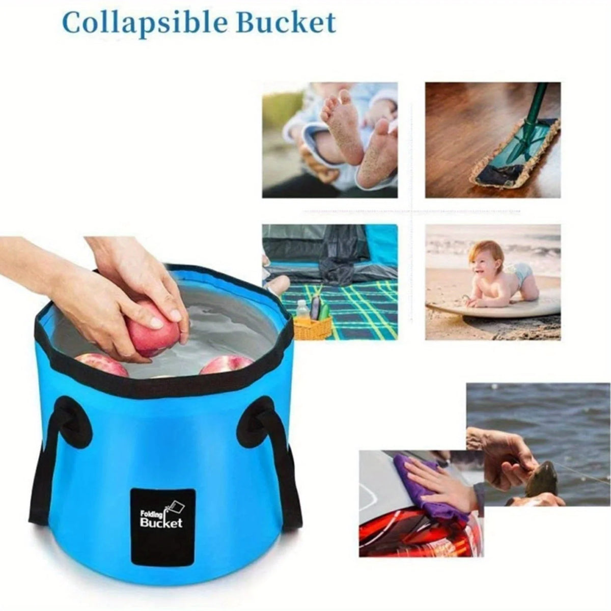 20L Collapsible Water Bucket – Portable & Foldable